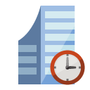 company,clock icon
