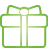 basic, gift, green icon