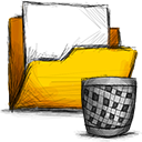 folder, trash icon