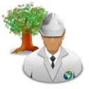 engineer, environmental, green icon