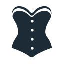 clothes, clothing, corset, fabric, shape, woman svg vector icon