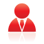 red, user icon