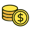 bank, cash, coin, dollar, money, payment svg vector icon