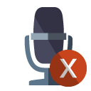 radio,microphone,cross icon