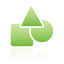 green, shapes icon