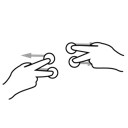 finger, gestureworks, split, two icon