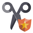 scissors,shield icon