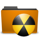 orange,folder,burn icon