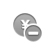 coin,yen,delete icon