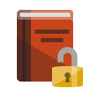 book,lock,open icon