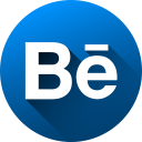 behance, circle, high quality, long shadow, media, social, social media svg vector icon