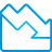 area, basic, blue, chart, down icon