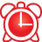 alarm, basic, clock, red icon