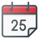 calendar, christmas, date, december svg vector icon