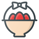 basket, easter, eggs, plate svg vector icon