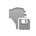 hand,thumbsdown,diskette icon