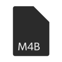 extension, file, format, m4b svg vector icon