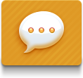 imessages, orange icon