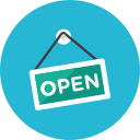 open, sign svg vector icon
