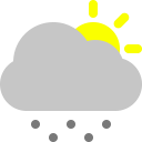 cloud, snow, sun svg vector icon