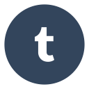 social, tumblr svg vector icon