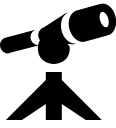 telescope svg vector icon