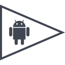 android, flag, media, social svg vector icon