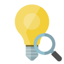 ligthbulb,zoom icon
