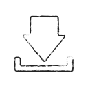 arrow, down, download, downloads, guardar, save svg vector icon