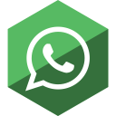 gloss, hexagon, media, social, whatsapp svg vector icon