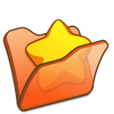 favourite, folder, orange icon
