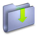 arrow, down, downloads, folder icon