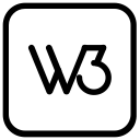 media, network, social, w3 svg vector icon