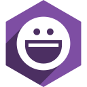 hexagon, media, messenger, shadow, social, yahoo svg vector icon