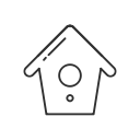 bird house, home, profile, twitter svg vector icon