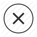 cancel, close, delete, exit, remove, x icon