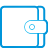 basic, blue, wallet icon