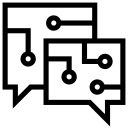 chat, circuit, comment, communication, digital svg vector icon