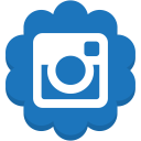 flower, instagram, media, round, social svg vector icon