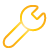 basic, wrench, yellow icon