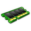 green, memory, microchip, ram icon