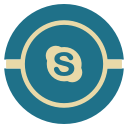 media, skype, social, vintage svg vector icon