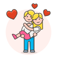 arms, couple, hold, in, lesbian, love svg vector icon