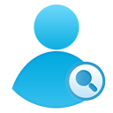 search, user icon