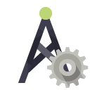 antenna,gear icon