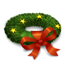 christmas, wreath icon