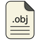 document, file, file 3d, format, obj, type svg vector icon