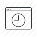 browser, clock, internet, marketing, network, time, web icon