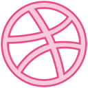 designer, dribbble, line, social, transparent svg vector icon