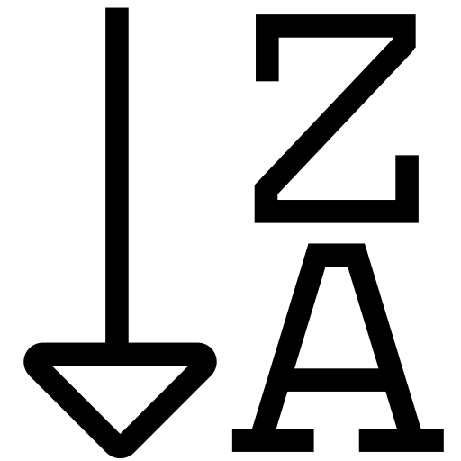 Sort Alpha Desc svg vector icon